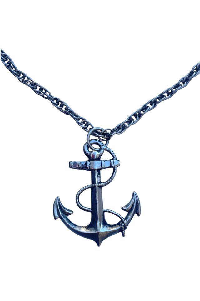 Vintage Silver Anchor Necklace Selected By Ankh By Racquel #3