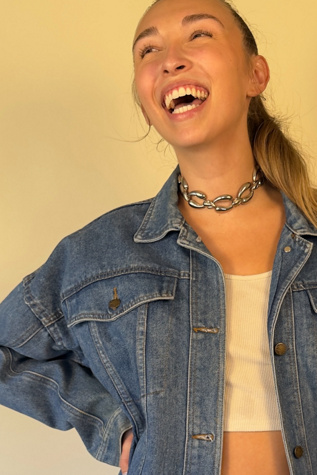 Vintage Silver Chain Choker Selected By Ankh By Racquel
