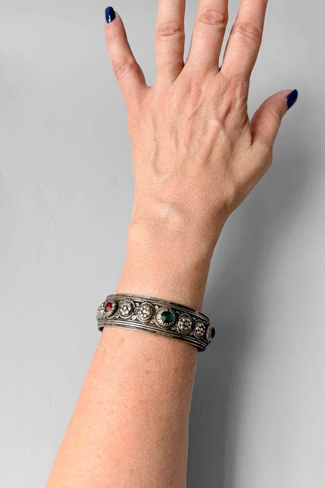 Antique Silver Berber Nomadic Bangle Cuff Bracelet Selected by MARMALADE #1