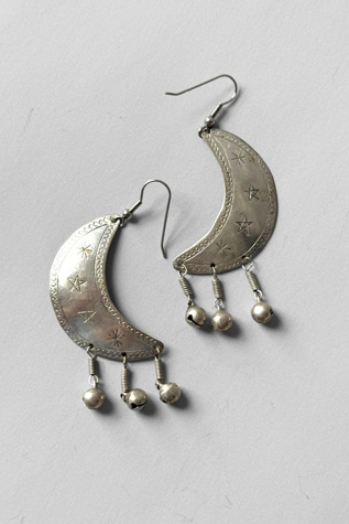 Vintage Boho Crescent Moon Star Earrings Selected by MARMALADE