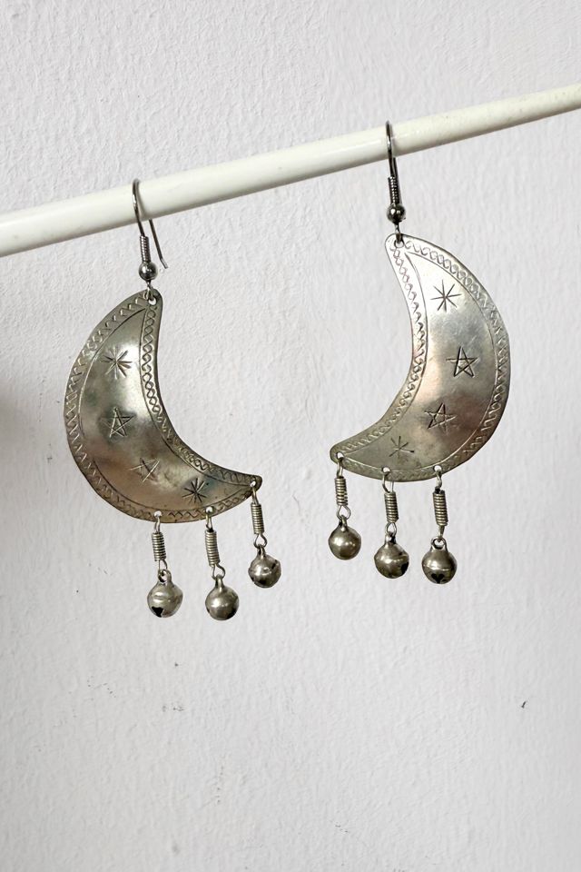 Vintage Boho Crescent Moon Star Earrings Selected by MARMALADE #1