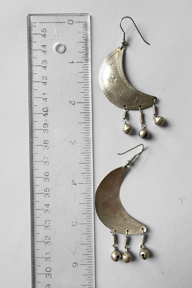 Vintage Boho Crescent Moon Star Earrings Selected by MARMALADE #2