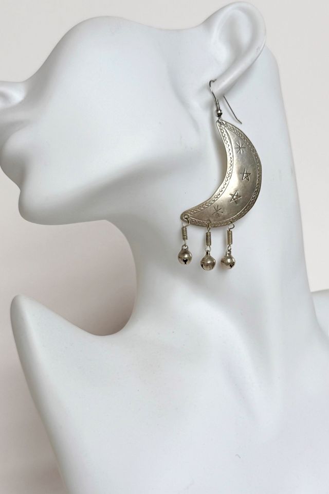 Vintage Boho Crescent Moon Star Earrings Selected by MARMALADE #3