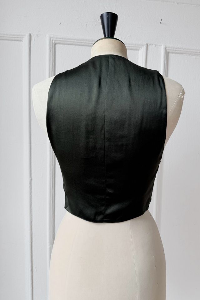 90s Karl Lagerfeld Pinstriped Logo Button Vest Selected By MARMALADE #3