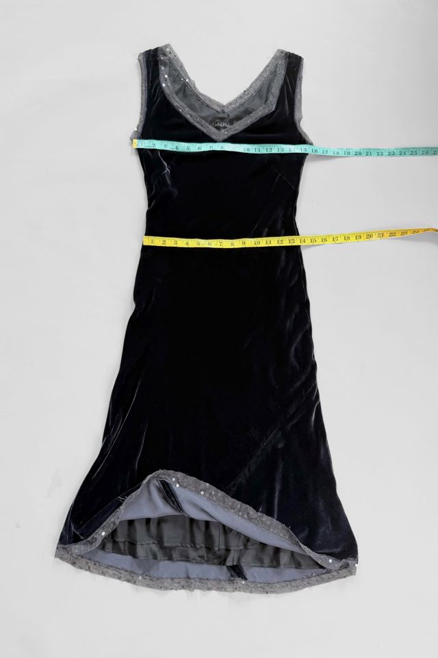 Y2K Ink Blue Velvet Slip Dress Selected by MARMALADE #2