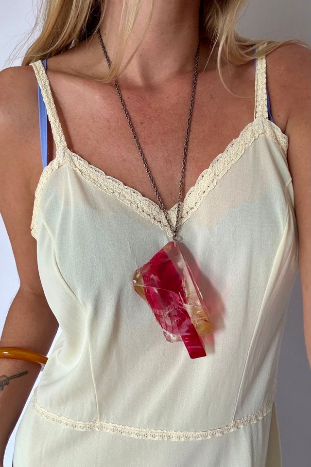 Asymmetrical Resin Pendant Necklace Selected by Wax Plant #1