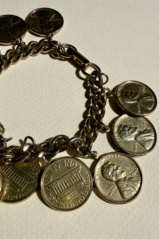 Silver Penny Charm Bracelet Selected by Wax Plant #2