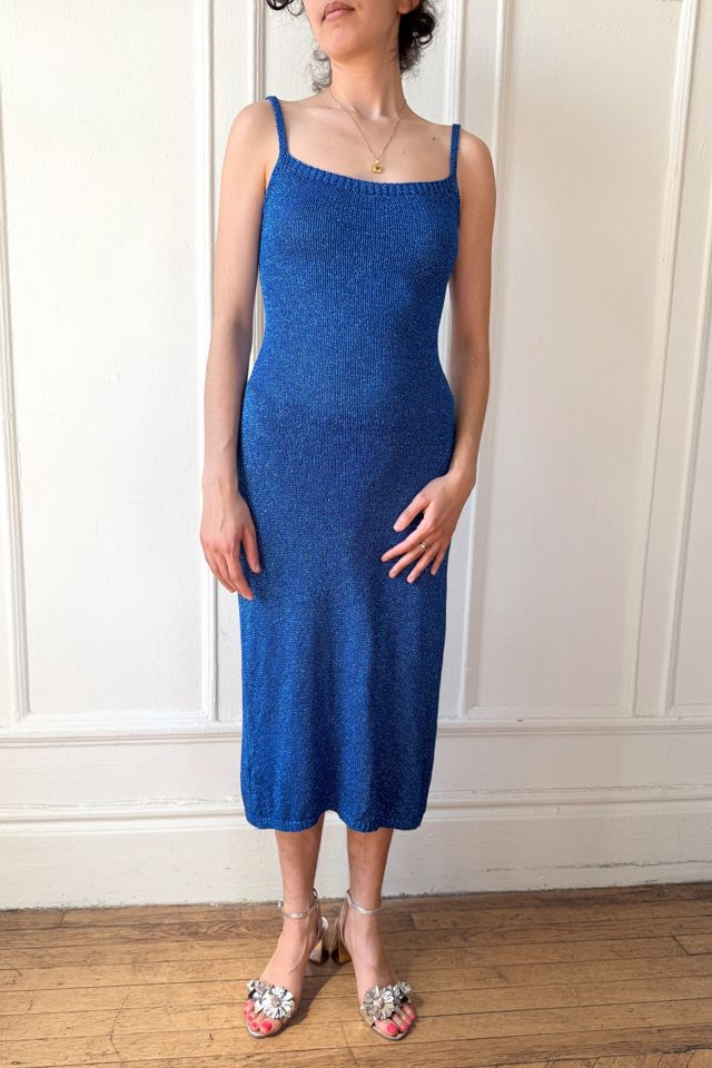 Y2K Metallic Knit Cage Back Dress Selected By MARMALADE #1