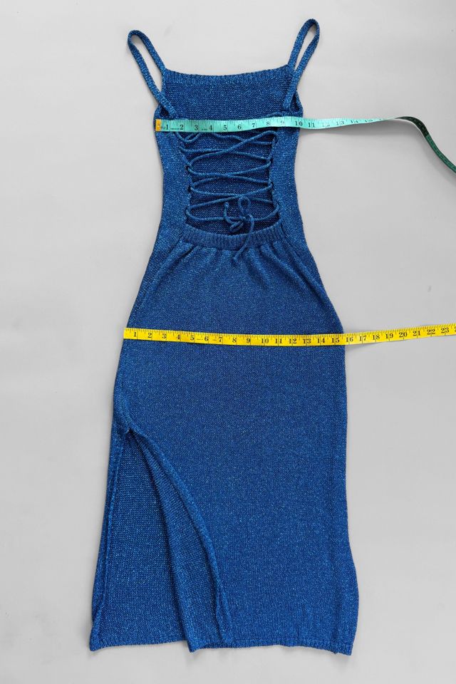 Y2K Metallic Knit Cage Back Dress Selected By MARMALADE #3