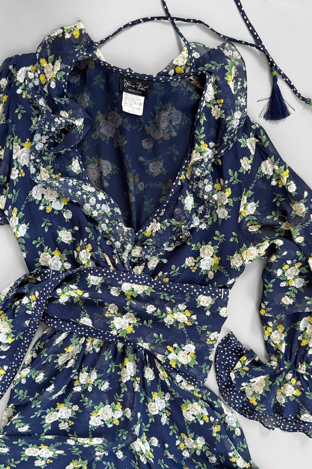70s Diane Freis Vintage Boho Ruffle Dress Selected By MARMALADE #2
