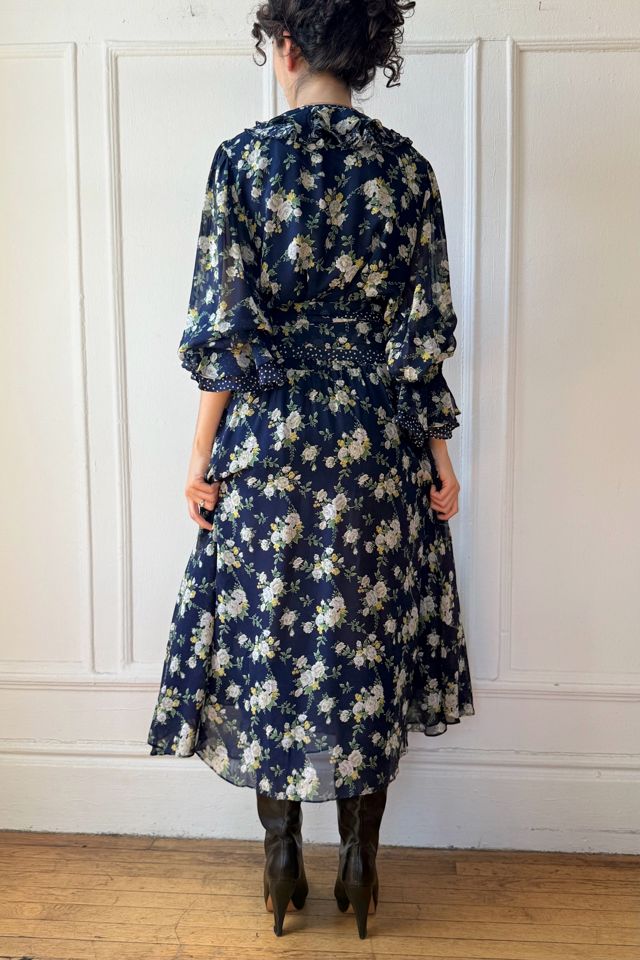70s Diane Freis Vintage Boho Ruffle Dress Selected By MARMALADE #3