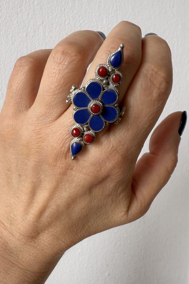 Vintage Sterling Silver Mosaic Ring Selected By MARMALADE #1