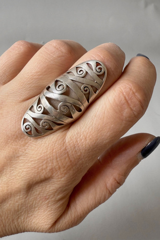 Vintage Sterling Silver Scroll Ring Selected By MARMALADE
