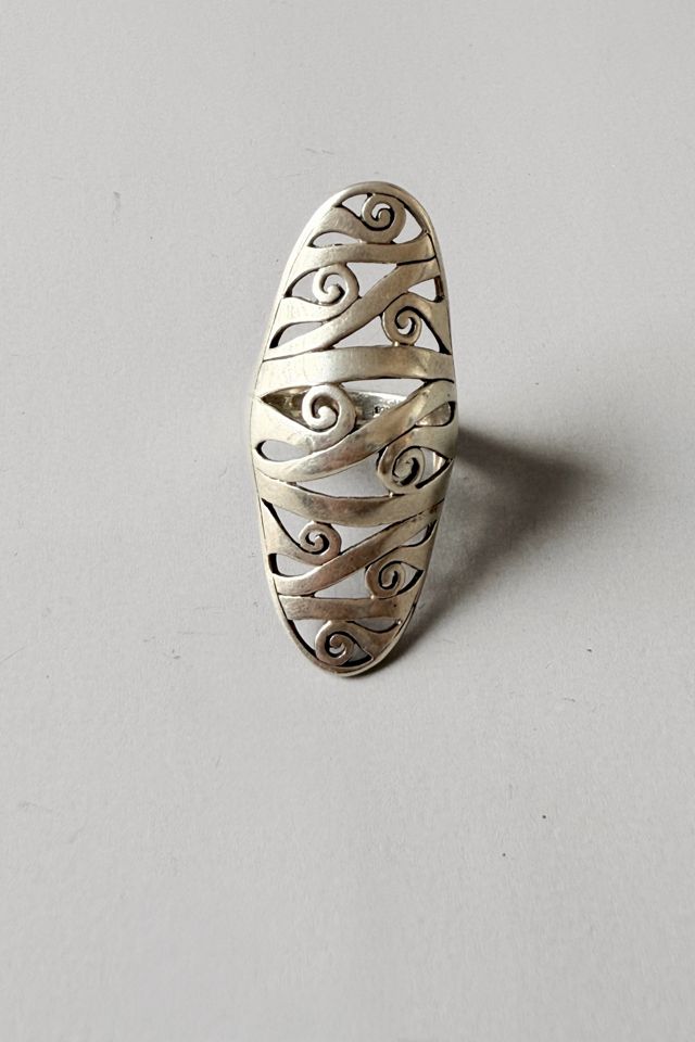 Vintage Sterling Silver Scroll Ring Selected By MARMALADE #1
