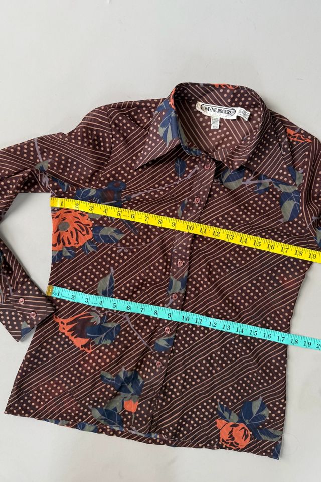 70s Wayne Rogers Dagger Collar Disco Blouse Selected By MARMALADE #1