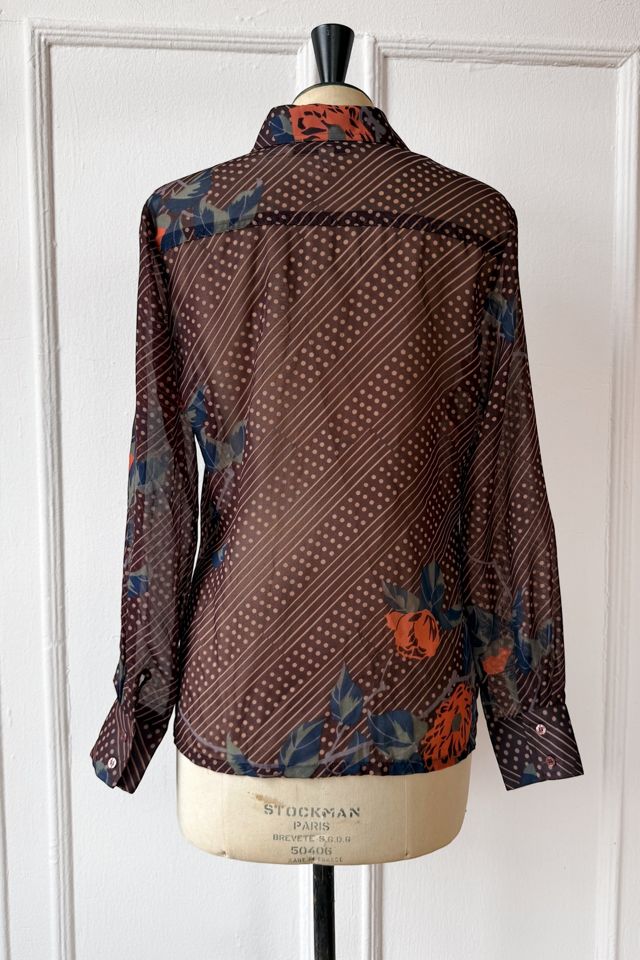 70s Wayne Rogers Dagger Collar Disco Blouse Selected By MARMALADE #3