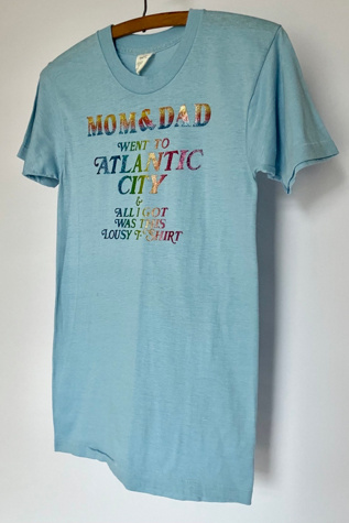 Vtg Atlantic City Souvenir T-Shirt Selected by Wax Plant