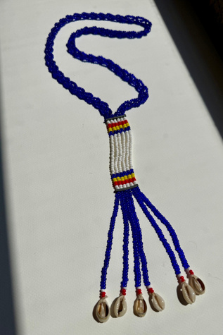 Blue Seed Bead Necklace Selected by Wax Plant