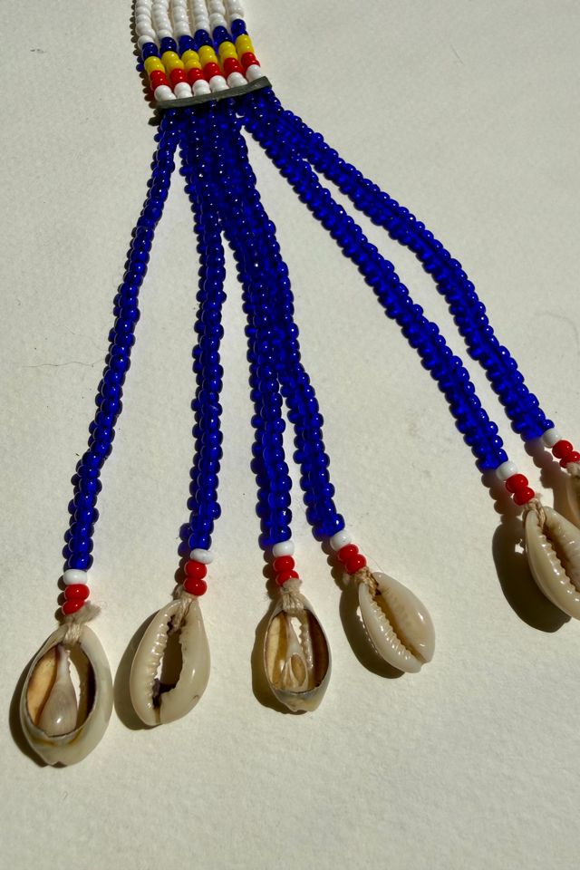 Blue Seed Bead Necklace Selected by Wax Plant #2