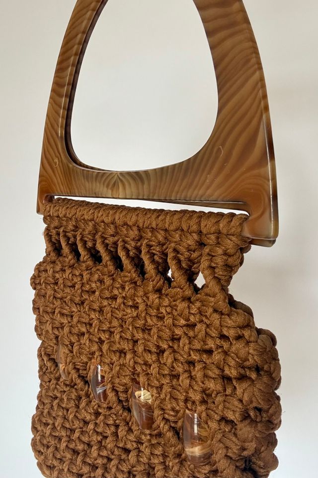 Brown Macrame Handbag Selected by Wax Plant #1