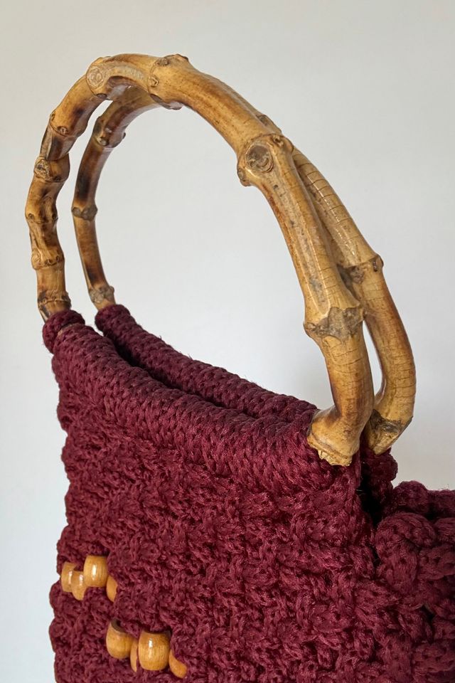 Burgundy Macrame Bag Selected by Wax Plant #2