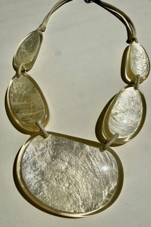 Capiz Seashell Statement Necklace Selected by Wax Plant #3
