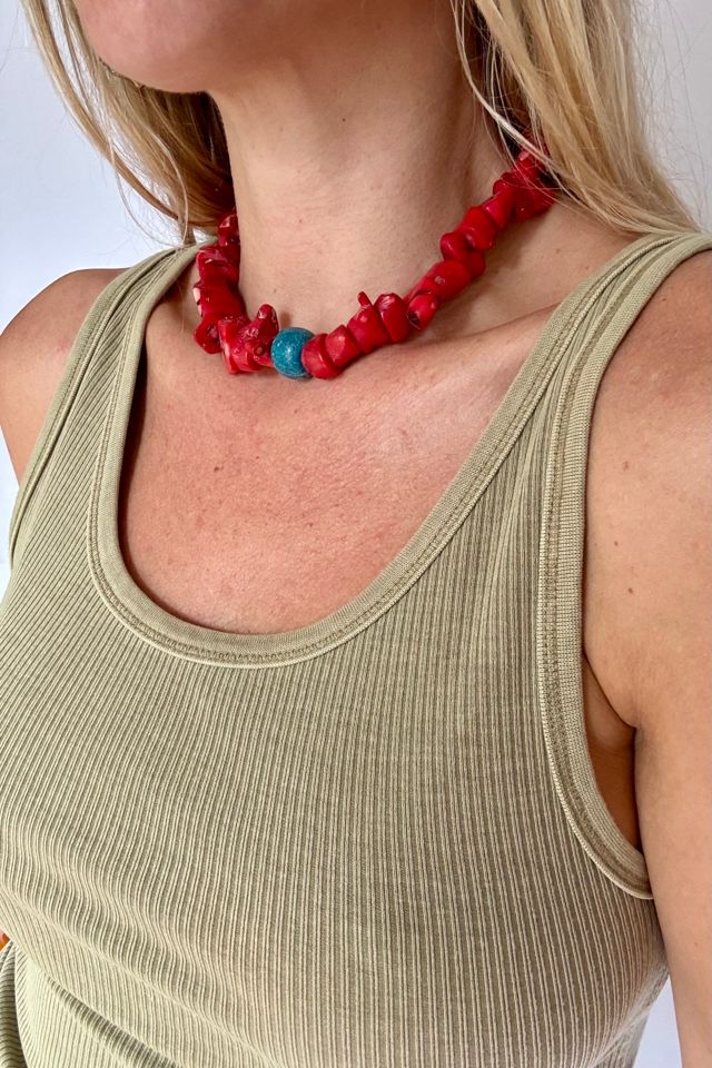 Chunky Corel Necklace Selected by Wax Plant #1