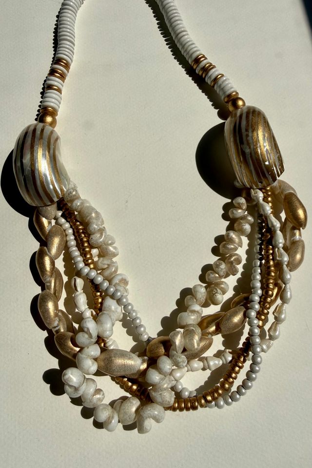 Beaded Boho Seashell Necklace Selected by Wax Plant #1