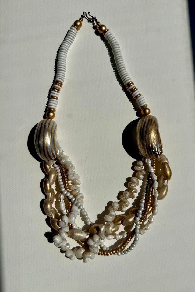 Beaded Boho Seashell Necklace Selected by Wax Plant #3