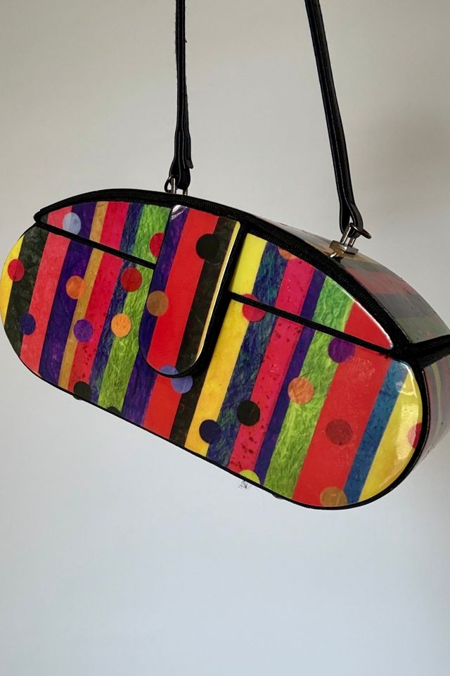 Vintage Striped Polka Dot Purse Selected by Wax Plant #1