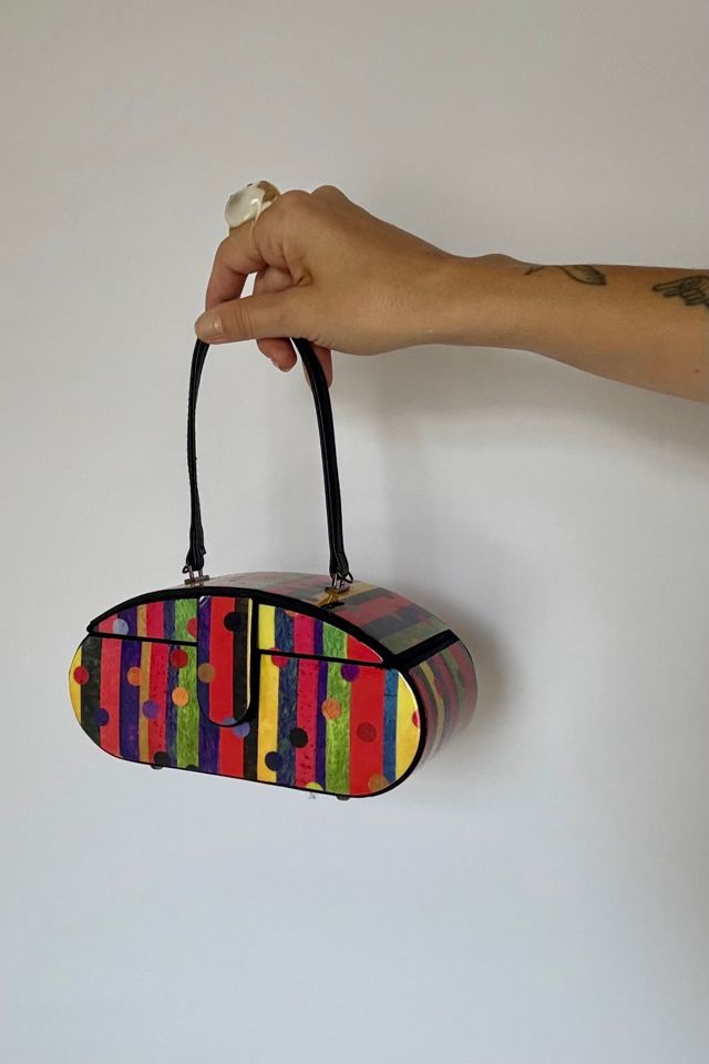 Vintage Striped Polka Dot Purse Selected by Wax Plant #2