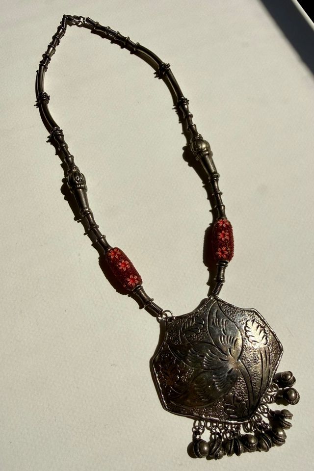 Silver Engraved Statement Necklace Selected by Wax Plant #2