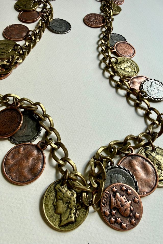 Vintage Coin Charm Chain Belt Selected by Wax Plant #2