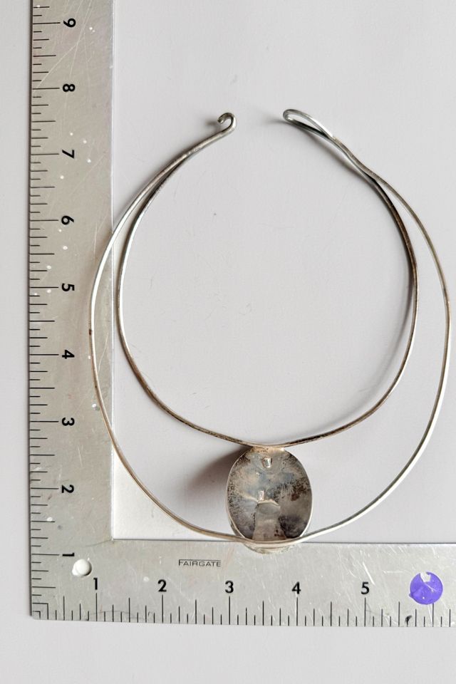 Vintage Sterling Silver Agate Stone Collar Necklace Selected By MARMALADE #3