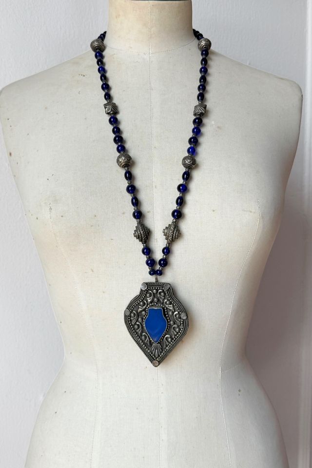 Vintage Glass Bead Amulet Necklace Selected By MARMALADE #2