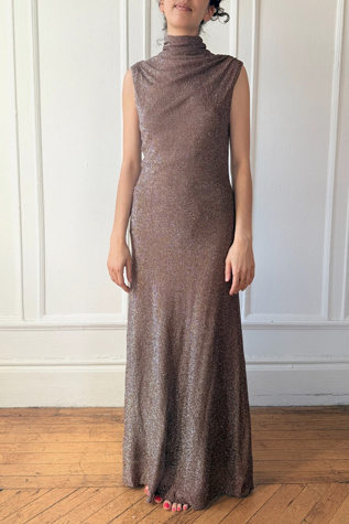 70s Metallic Knit Maxi Dress Selected By MARMALADE