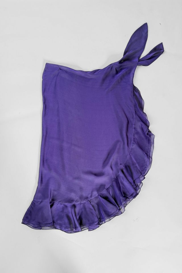 Silk Vintage Asymmetrical Ruffle Skirt Selected By MARMALADE #2