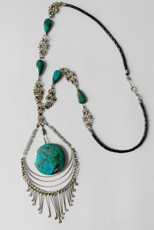 Vintage Artisanal Turquoise Fringe Necklace Selected By MARMALADE