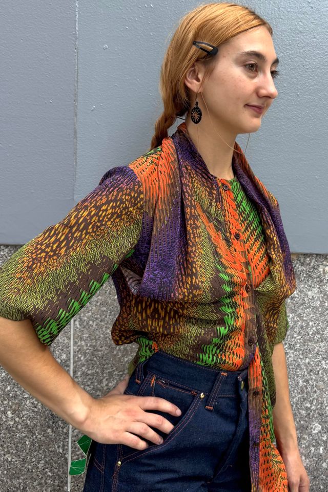 Vintage 90’s Missoni Silk Print Blouse Selected by Nomad Vintage #3