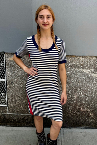1980’s Daniel Hechter Paris Nautical Stripe Dress Selected by Nomad Vintage