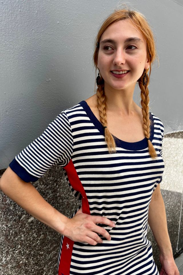 1980’s Daniel Hechter Paris Nautical Stripe Dress Selected by Nomad Vintage #3