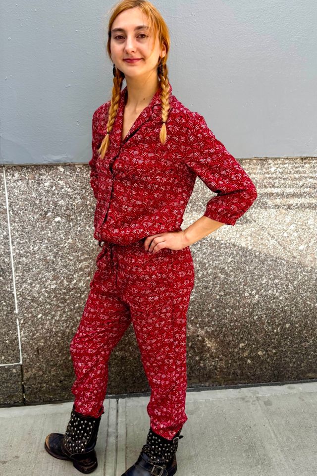 Vintage Boho Print Red Jumpsuit Selected by Nomad Vintage #2