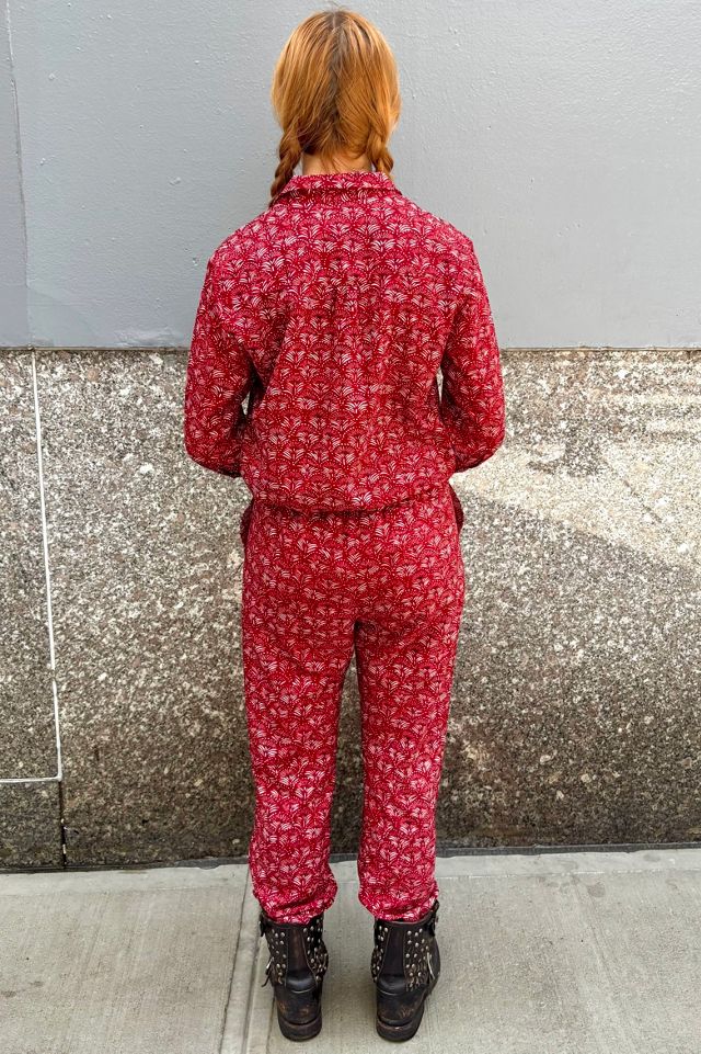 Vintage Boho Print Red Jumpsuit Selected by Nomad Vintage #3