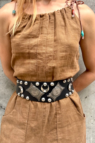 Vintage Boho Studded Belt Selected by Nomad Vintage