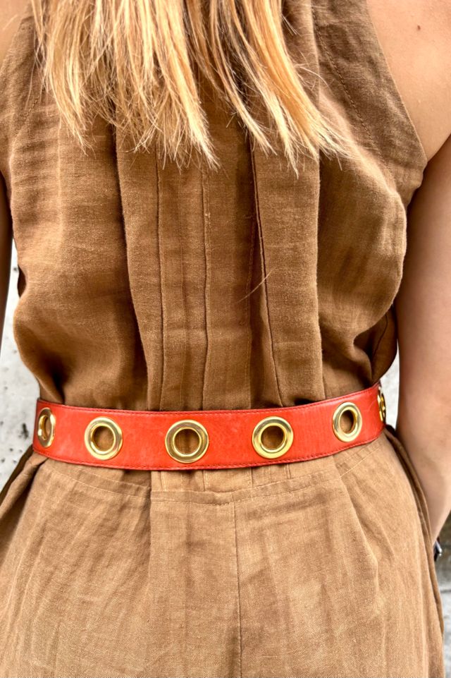 1980’s Leather Statement Circle Ring Belt Selected by Nomad Vintage #2