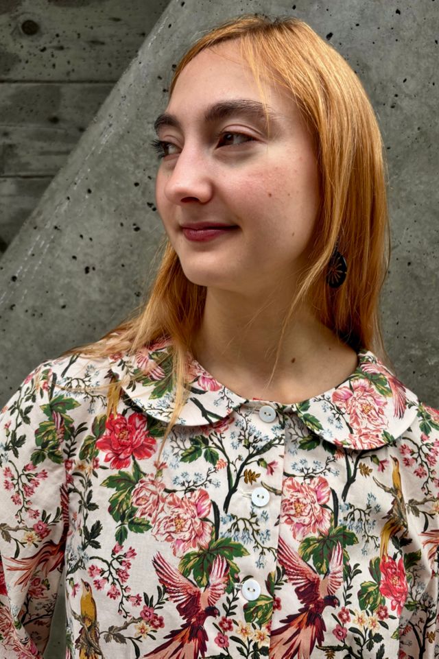 Vintage Floral Print Puff Sleeve Blouse Selected by Nomad Vintage #2