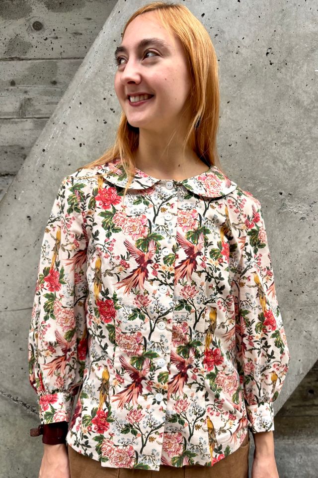 Vintage Floral Print Puff Sleeve Blouse Selected by Nomad Vintage #3