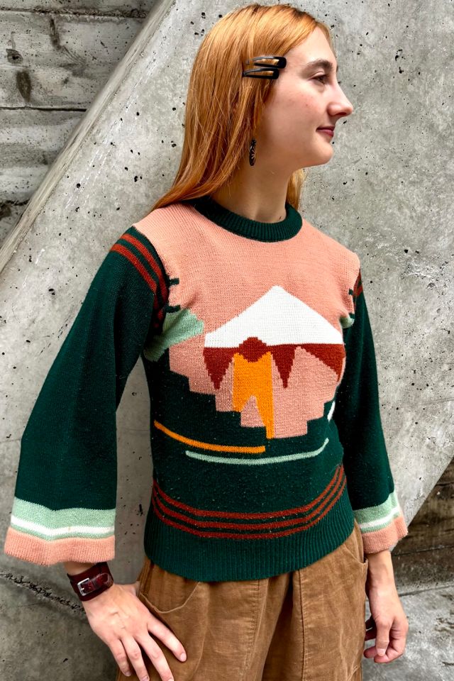 1970’s Desert Scene Bell Sleeve Knit Sweater Selected by Nomad Vintage #2