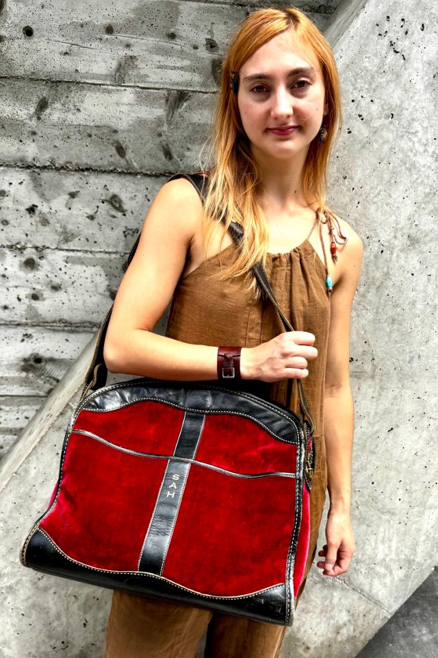 Vintage 1960’s Neiman Marcus Velvet Small Luggage Bag Selected by Nomad Vintage #1
