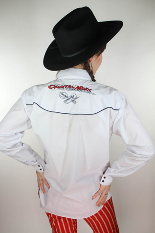 Vintage Country Music Western Pearl Snap Shirt Selected By Moons + Junes Vintage